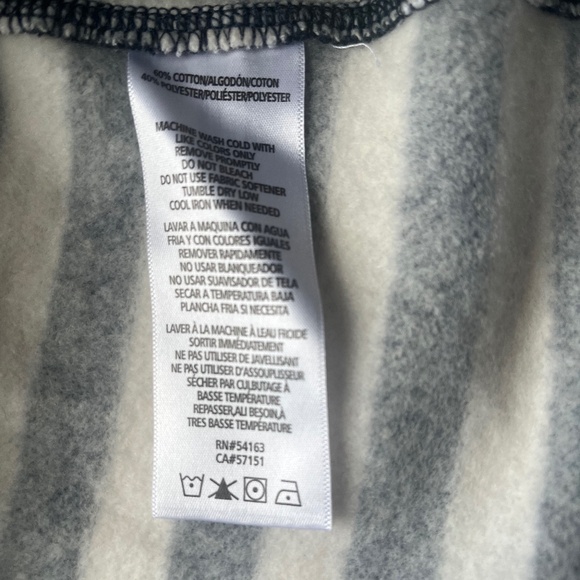 Tommy Hilfiger Sport Navy Striped Funnel Neck Fleece Nautical sweatshirt Hoodie - Picture 12 of 13